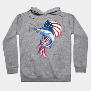 Fishing Patriotic Sailfish Hoodie